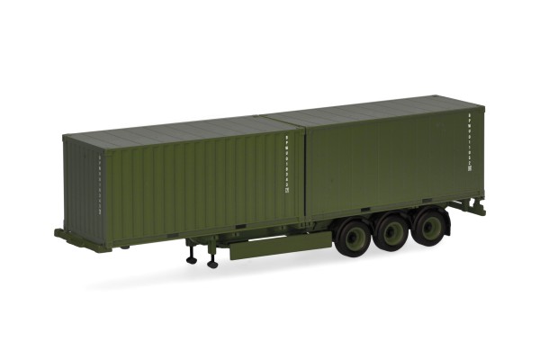 87 Containerauflieger 3achs mit 2 x 20 ft. Container "Bundeswehr"