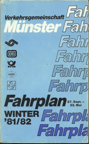 Buch 1981/82 VGM Fahrplan - Münster - Winter