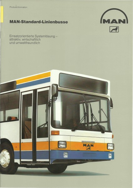 Heft 1991 Prospekt MAN - Standard-Linienbusse - Einsatzorientierte Systemlösung