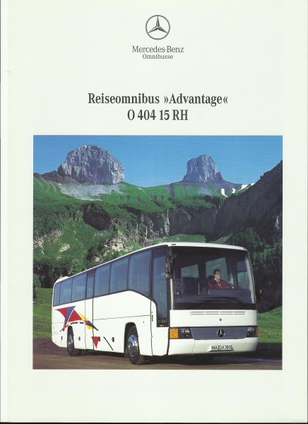 Heft 1994 Prospekt MERCEDES-Benz O404 15RH - Reiseomnibus Advantage