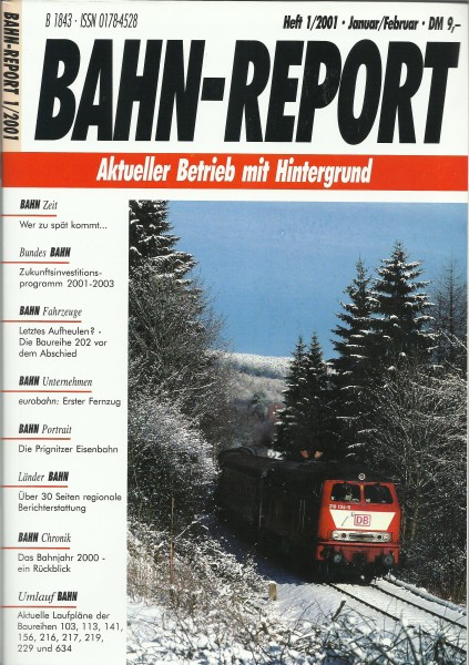 Heft 2001 Jahrgang Bahn Report
