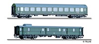 TT Reisezugwagenset 'D 118 Leipzig-Köln' der DR 1x Liegewagen 2. Klasse, Typ B und 1x Gepäckwagen