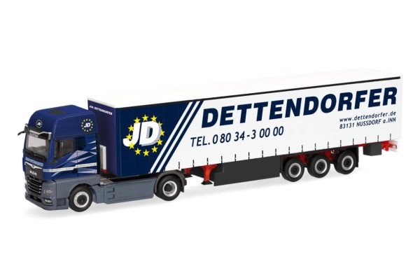 87 MAN eTGX GX Gardinenplanen-Sattelzug 'Dettendorfer'