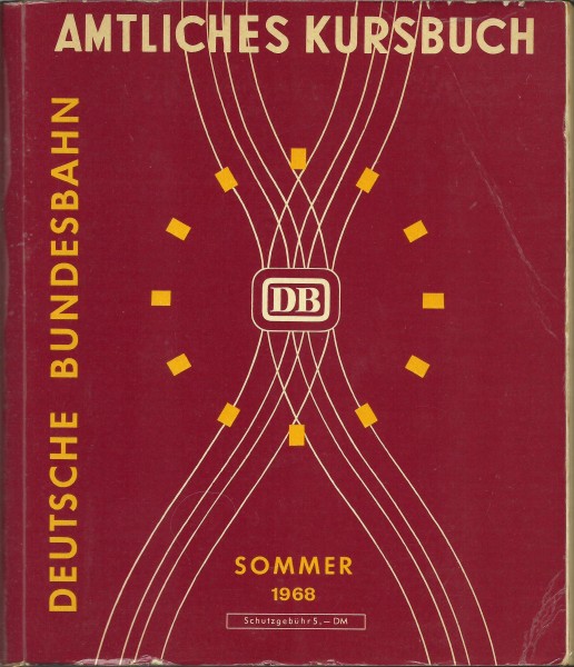 Buch 1968 Amtliches Kursbuch DB Sommer
