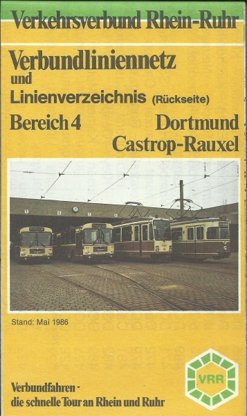 Buch 1986 VRR Verbundliniennetz Bereich Dortmund Castrop-Rauxel