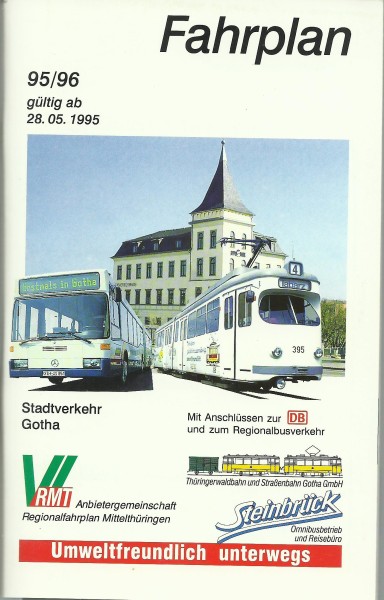 Buch 1995 RMT Fahrplan - Stadtverkehr Gotha