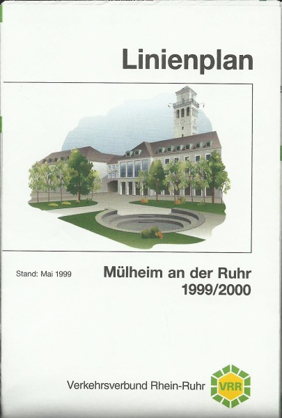 Buch 1999/2000 VRR Liniennetzplan - Mülheim an der Ruhr