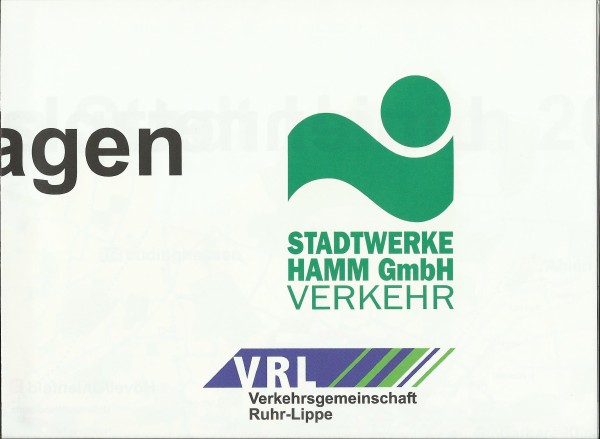 Buch 2001 VRL Liniennetzplan - Hamm - Verkehrsgemeinschaft Ruhr-Lippe