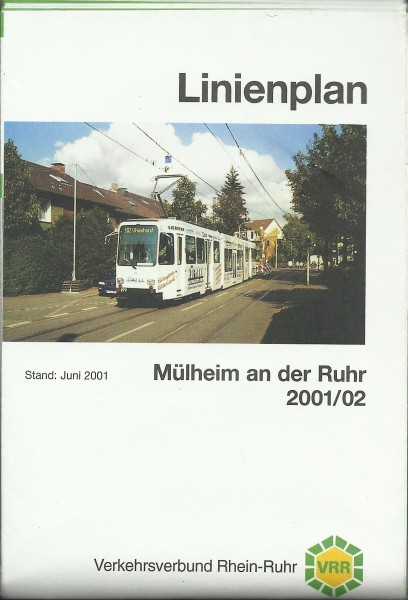 Buch 2001/02 VRR Liniennetzplan - Mülheim an der Ruhr