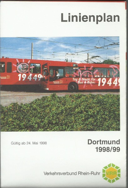 Buch 1998/99 VRR Liniennetzplan - Dortmund