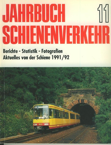 Buch Jahrbuch Schienenverkehr 11 - Aktuelles von der Schiene 1991/1992