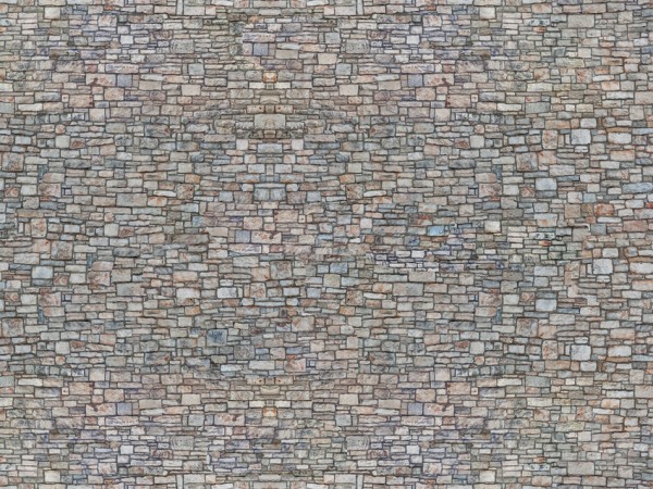 N Kartonplatte-3D'Bruchsteinmauer'bunt