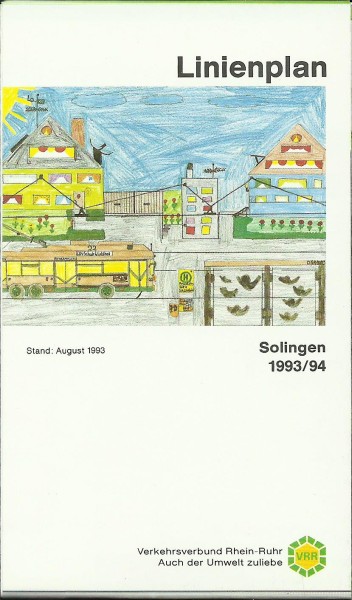 Buch 1993/94 VRR Liniennetzplan - Solingen