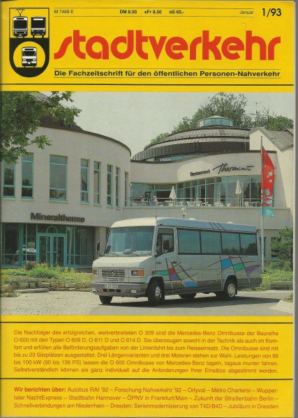 Heft 1993 Jahrgang Stadtverkehr
