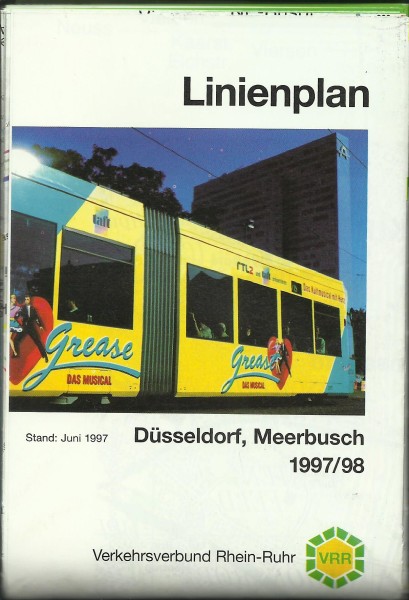 Buch 1997/98 VRR Liniennetzplan - Düsseldorf, Meerbusch