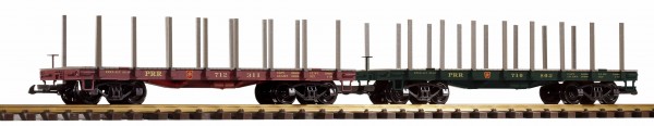 G US-Rungenwagen-Paar/4-a. PRR braun+schwarz