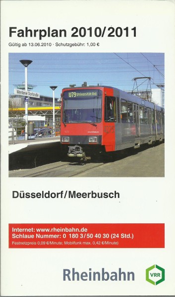 Buch 2010/11 VRR Stadtfahrplan - Düsseldorf, Meerbusch