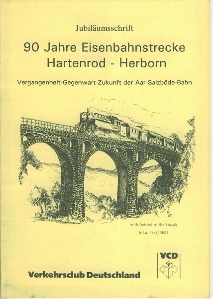 Buch 90 Jahre Eisenbahnstrecke Hartenrod-Herborn - Jubiläumsschrift