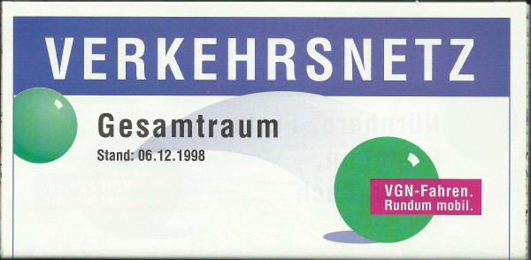 Buch 1998/99 VGN Liniennetzplan - Nürnberg