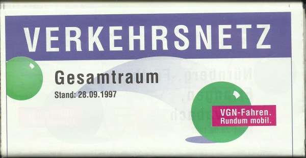 Buch 1997 VGN Liniennetzplan - Nürnberg