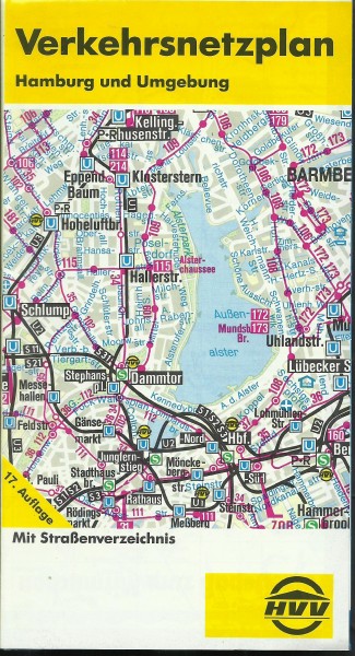 Buch 1993 HVV Liniennetzplan - Hamburg Hamburger Verkehrsverbund