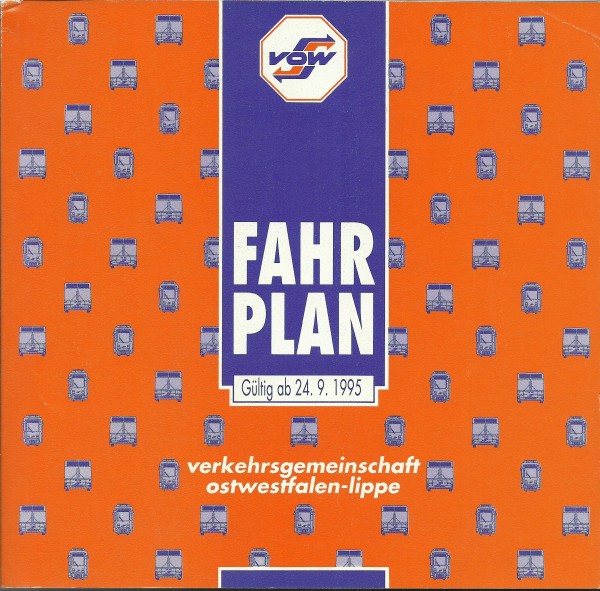 Buch 1995 VOW Fahrplan - Ostwestfalen-Lippe