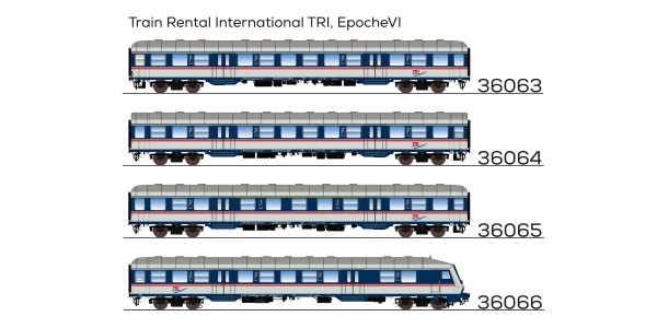 H0 NV-Silberling-Steuerwagen, Bnrdzf 483.1, TRI Ep. VI, weiß-blau-grau,