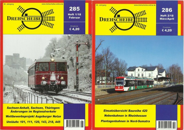 Heft 2018 Jahrgang Drehscheibe Heft 285-292