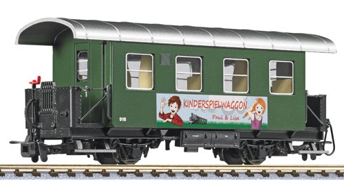 H0e Personenwagen 2-achs, 916, 'KINDERSPIELWAGGON', Waldviertelb., Ep.VI