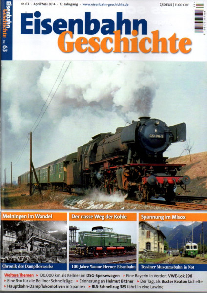 Heft Eisenbahn-Geschichte Nr. 063