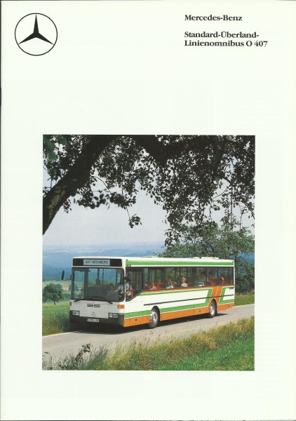 Heft Prospekt - Mercedes-Benz - O407 - Standard-Überland-Linienomnibus