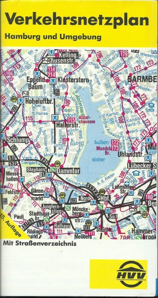 Buch 1991 HVV Liniennetzplan - Hamburg Hamburger Verkehrsverbund