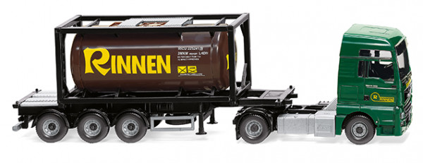 87 MAN TGX E6c Tankcontainersattelzug 20' 'Rinnen'