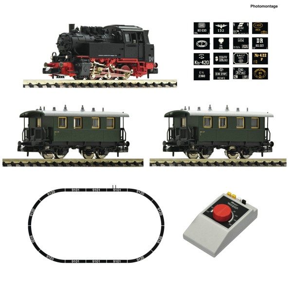 N Analog Start Set: Dampflokomotive BR 80 mit Personenzug Ep.3