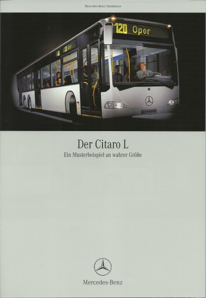 Heft 2002 Prospekt Mercedes-Benz - Citaro L - Ein Musterbeispiel an wahrer Größe