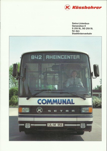 Heft 1989 Prospekt - KÄSSBOHRER - Communal Setra-Linienbus-Generation II