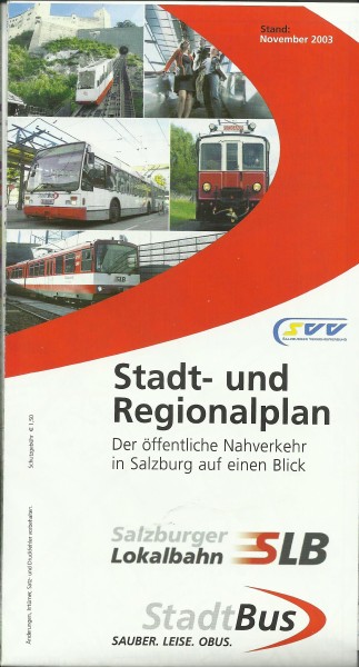 Buch 2003 Liniennetzplan Salzburg - Stadt- und Regionalplan