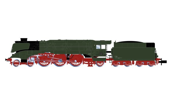 N Dampflok 18 201 Kohletender, 1. Original-Farbgebung, DR, Ep.III