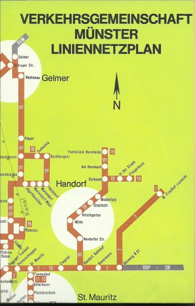 Buch 1982 VGM Liniennetzplan - Münster