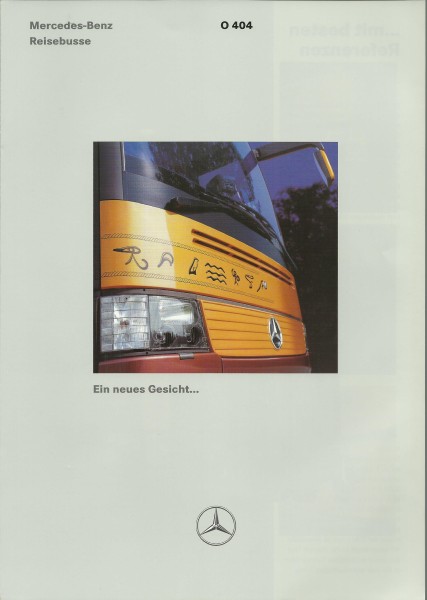 Heft 1998 Prospekt MERCEDES - O404 Reisebus - Ein neues Gesicht...