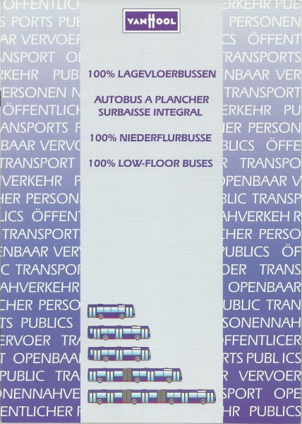 Heft Prospekt VAN HOOL - 100% Niederflurbusse - Autobus a plancher surbaisse integral