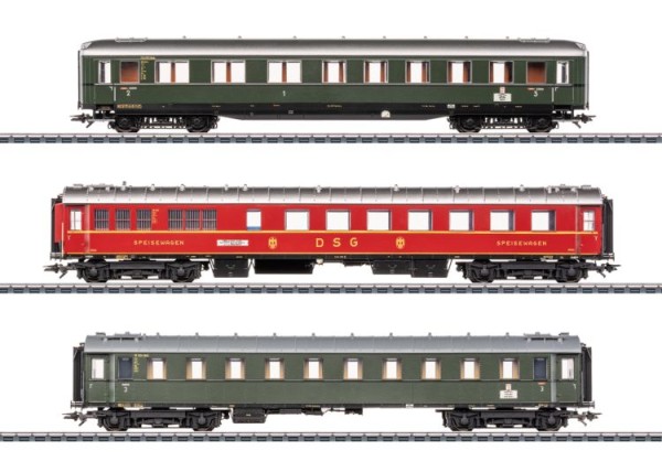 H0 Schnellzugwagen-Set D74 DB-3a Teil-2